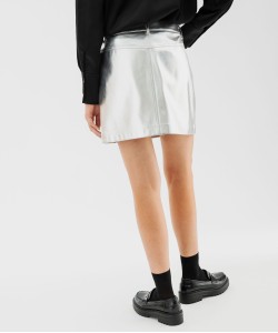 Jupe courte forme trapèze scintillante femme
